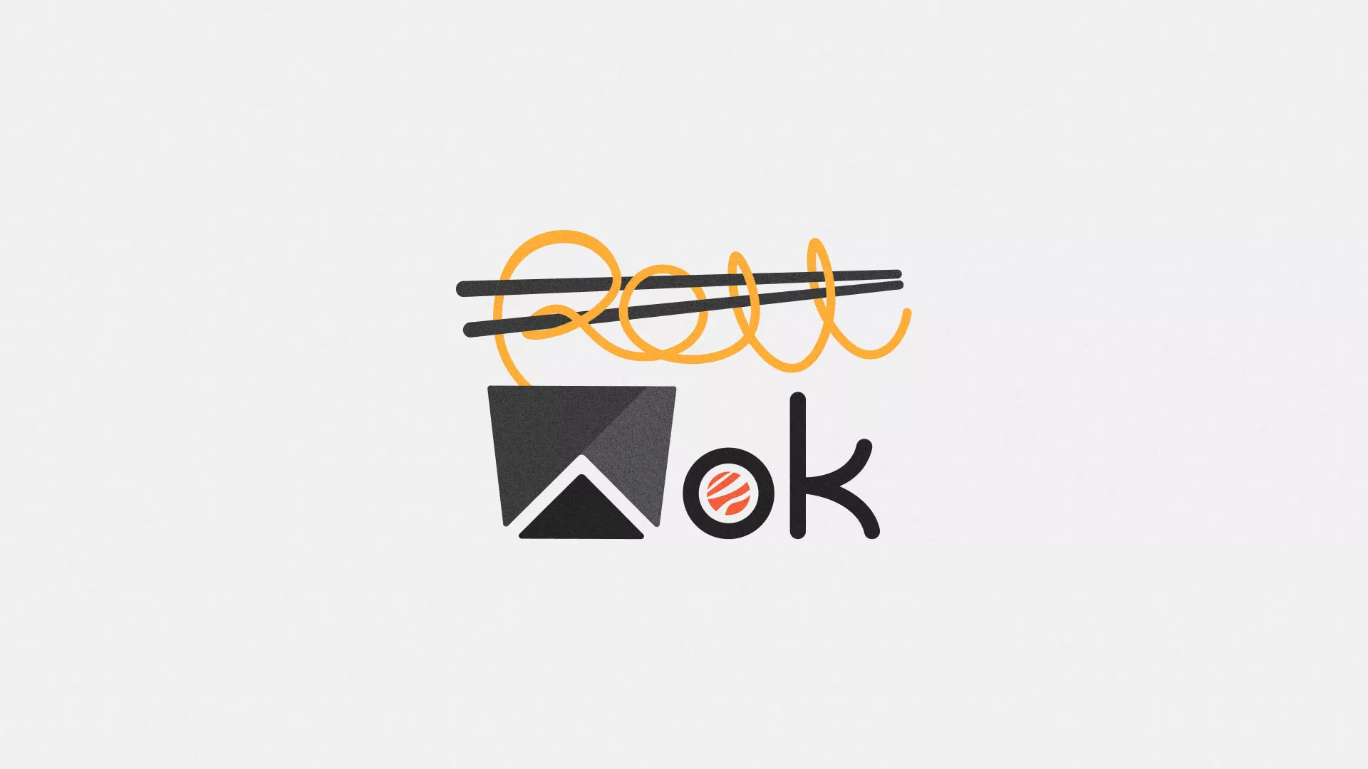 Разработка логотипа суши-бара «Roll Wok Club» в Высоковске